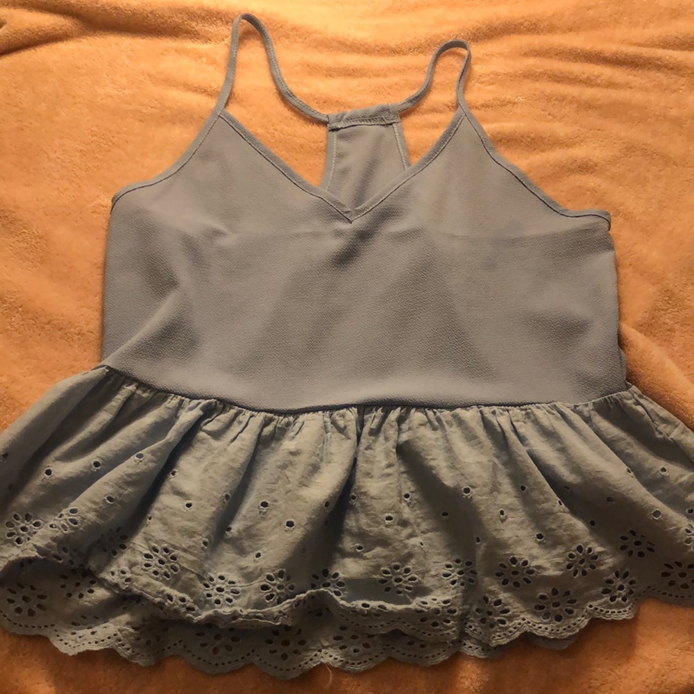 Tank top blouse light blue
